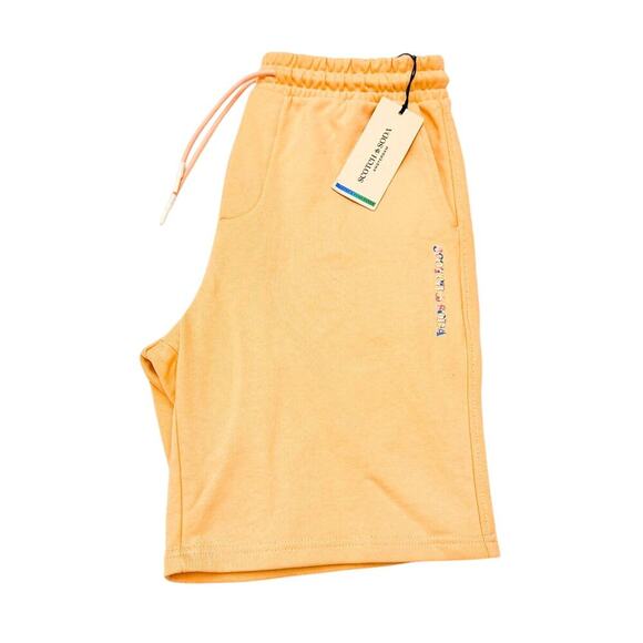 Scotch & Soda Men's Fun Loving Locals Orange Sweat Shorts Cotton Size M $98 NWT - Picture 5 of 5